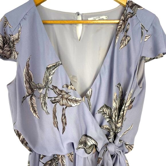 Tularosa Revolve Ashley Purple Wrap Tie Lined Romper Small - Picture 4 of 8